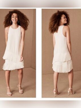 Mestiza White Fringe Dress – XS